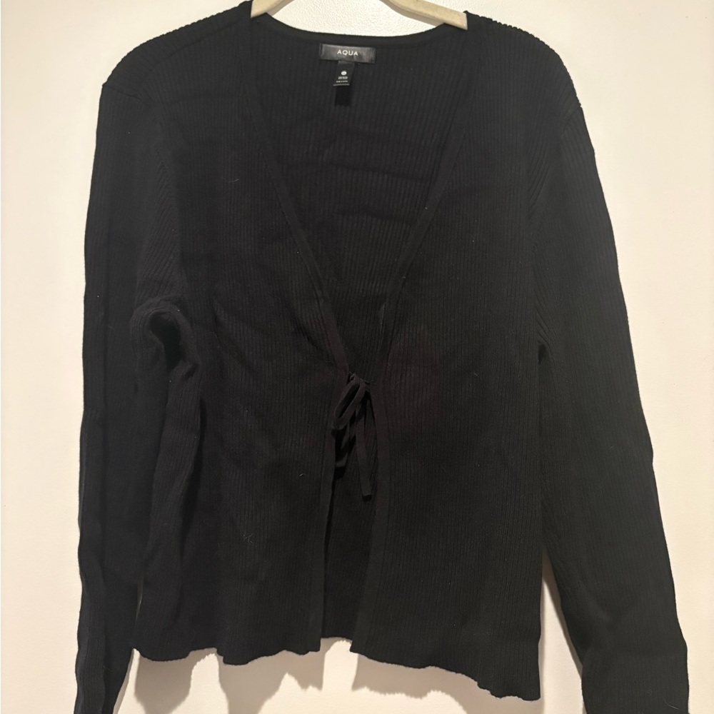 Aqua Women's Black Cardigan Sweater